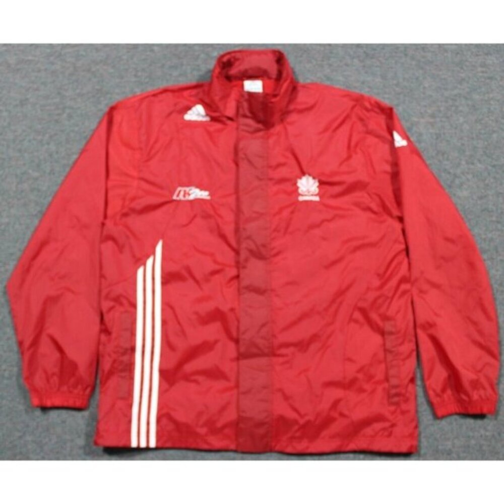 Canada Field Hockey Hooded Windbreaker Zip Up Jacket XL red adidas AKPRO Canada